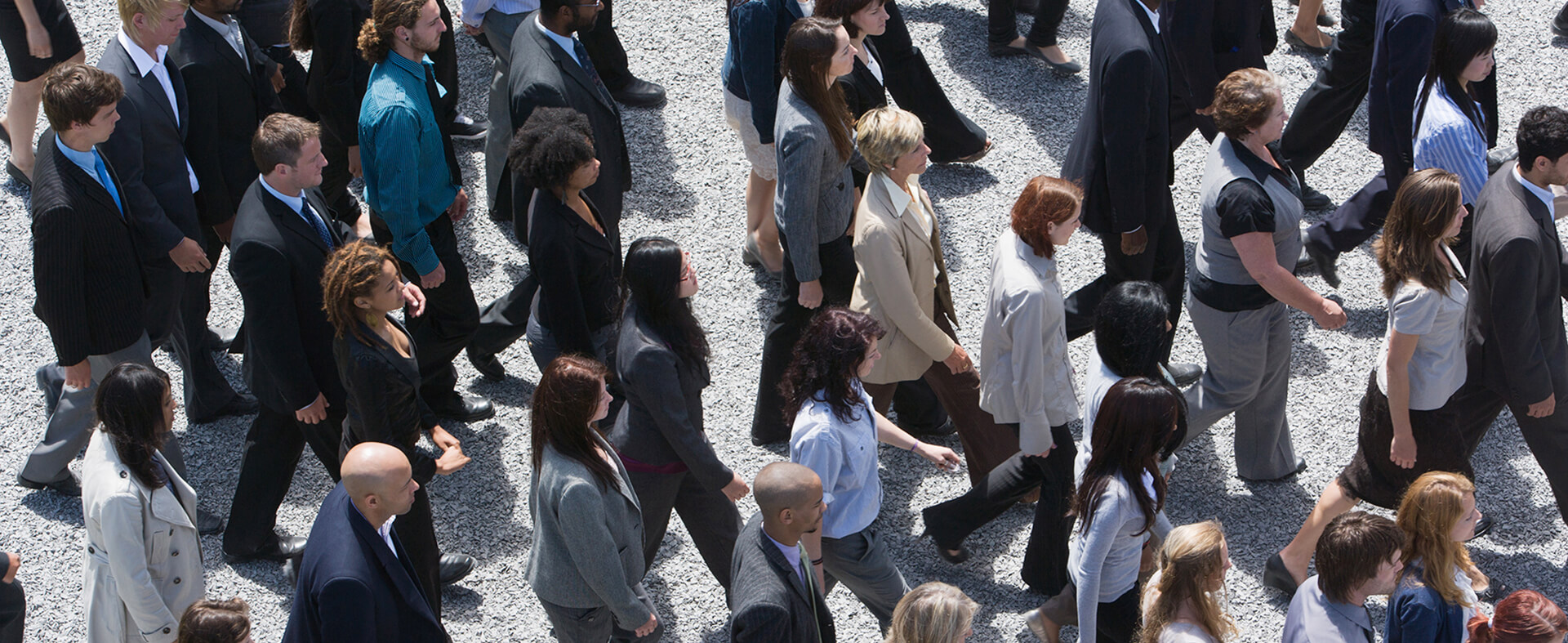 Crowded conference area