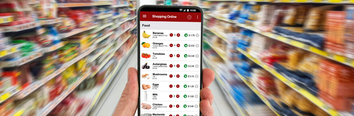 Online and mobile grocery orders.