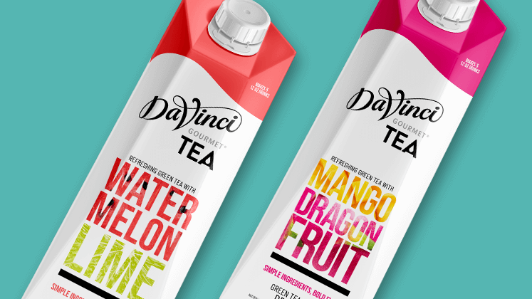DaVinci Gourmet Tea packaging design