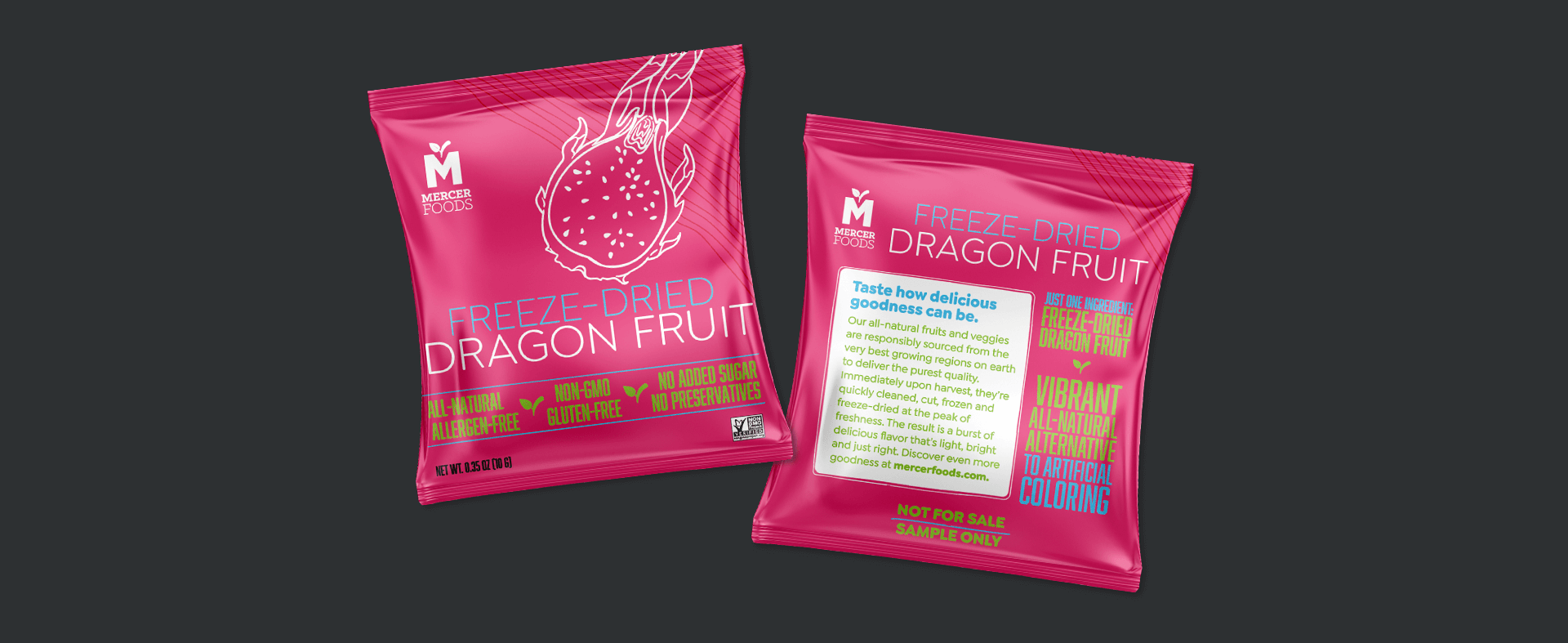 Dragon Fruit Freeze-Dried by Mercer features bold colors and ingredient transparency.